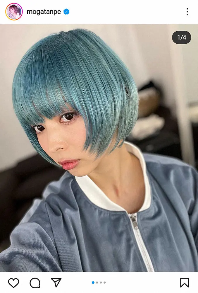 【画像・写真】最上もが青色ウェーブヘアに「めっちゃ似合ってる可愛い～」「ホント発色いい」