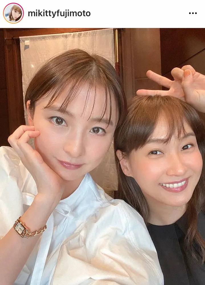 【画像・写真】藤本美貴　「久しぶりのママ友とのランチ」篠田麻里子との仲良し2ショットに「尊すぎる」「最強コンビ」
