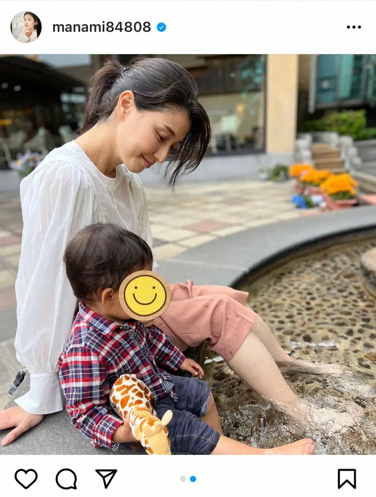 【画像・写真】橋本マナミ　1歳9カ月の息子を抱きしめる親子ショット披露に「ママのお顔」「美しすぎます」の声