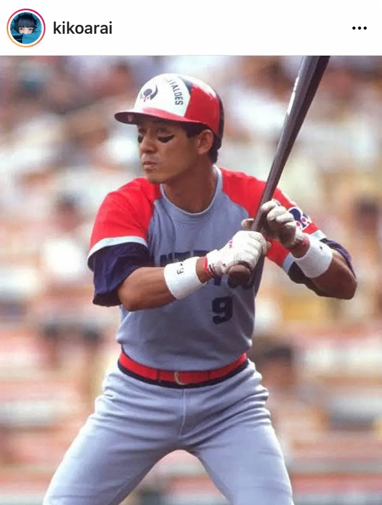 【画像・写真】新井貴子　「my hero!」父・宏昌氏の古希祝い「感謝の気持ちでいっぱい」　近鉄時代の写真も披露