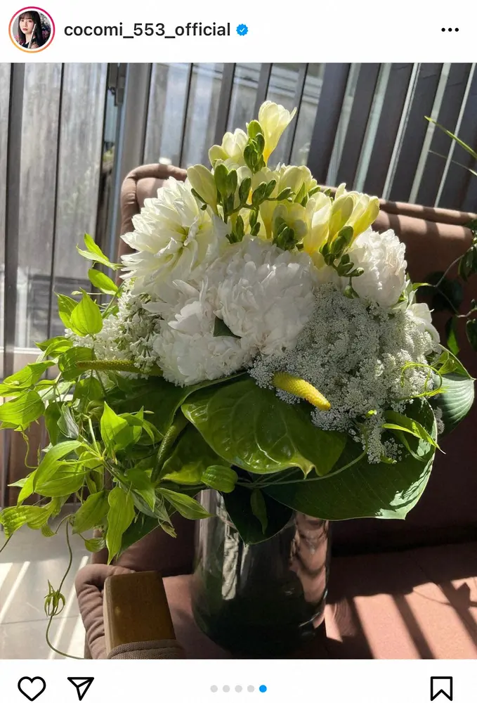 【画像・写真】Cocomi　花々に囲まれ誕生日祝福の様子を公開　「21歳、頑張ります！」と意気込み