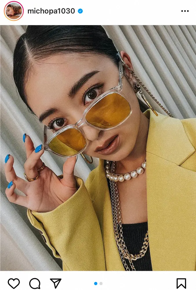 【画像・写真】みちょぱ(池田美優）公式インスタグラム(@michopa1030)から 