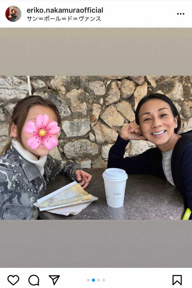 中村江里子 次女とカフェでおしゃべりタイム 親子ショット披露に 素敵な母娘 おしゃれさん の声 スポニチ Sponichi Annex 芸能