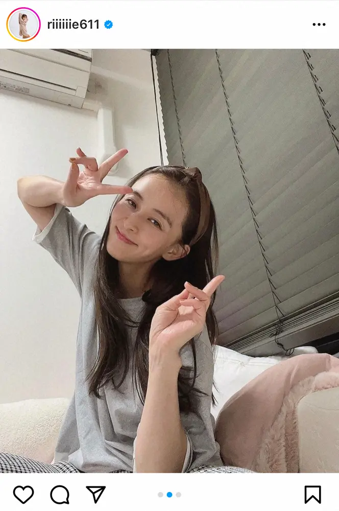 【画像・写真】田中理恵さん　“愛娘が撮影”カチューシャ姿の笑顔ショット披露に「お茶目なママ」「いい顔」の声