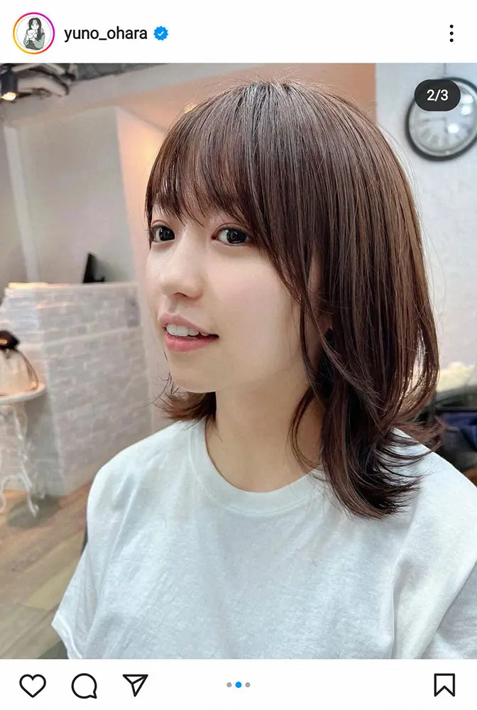 【画像・写真】大原優乃　すっぴん＆15センチカットの「憧れ」初ブラウンヘア披露に「これがすっぴん？」「可愛い」の声