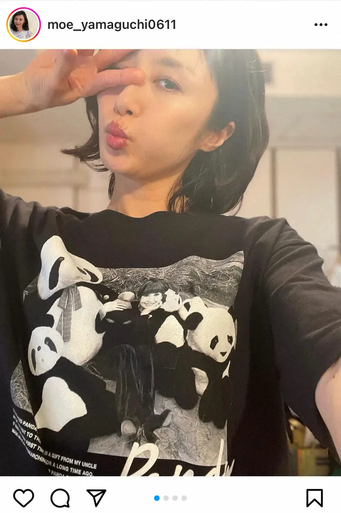 山口もえ 黒柳徹子からtシャツのプレゼント 着用した姿公開に ワオ トットちゃん ほしい の声 スポニチ Sponichi Annex 芸能
