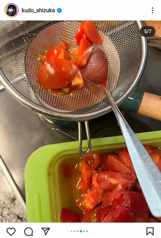 【画像・写真】工藤静香「色の付かないトマトソース」のパスタ披露「透明なのに、めちゃくちゃ美味しい」