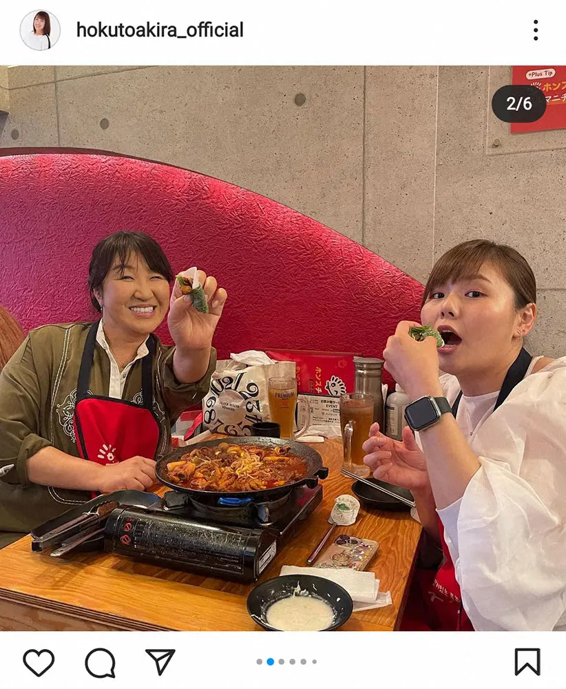 【画像・写真】北斗晶　長男の妻・門倉凛と食事に行ったことを報告「うちの嫁　物凄く食べる　あっぱれ」