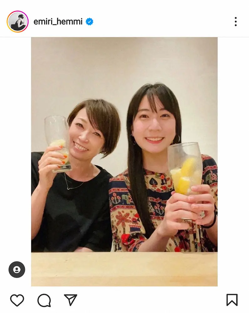 【画像・写真】辺見えみり　父・西郷輝彦さん死去後、異母妹の今川宇宙との親交明かす「縁って不思議」