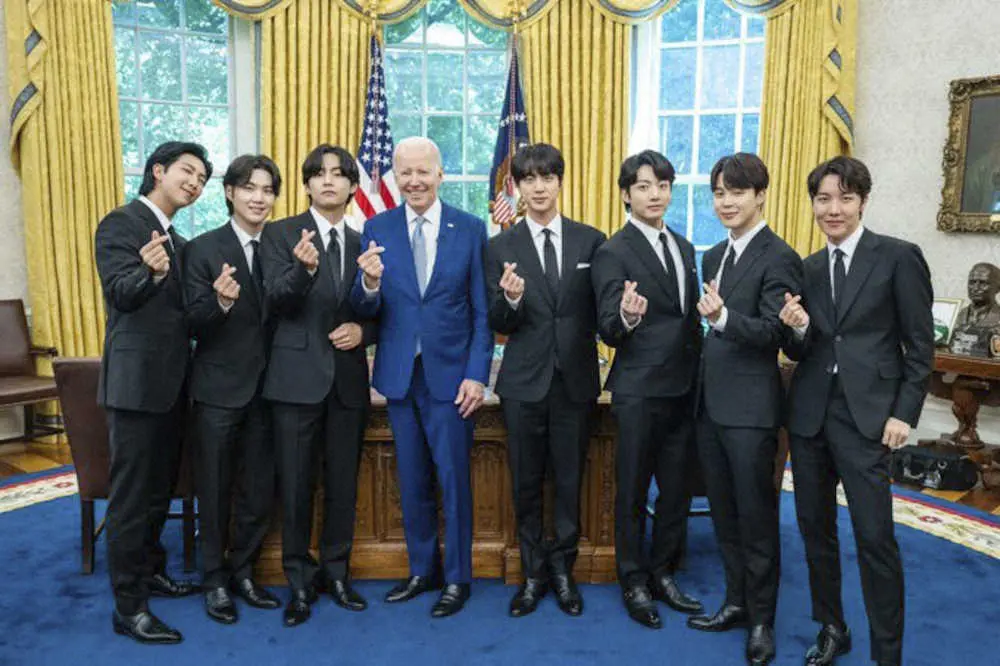 【画像・写真】BTS　ホワイトハウスでバイデン大統領とキュンです　異例招待にファン熱狂