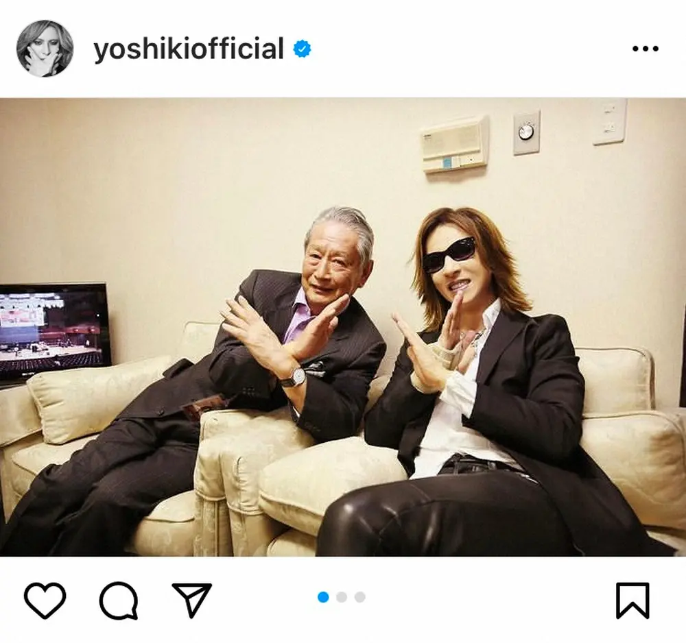 YOSHIKI公式インスタグラム（＠yoshikiofficial）から