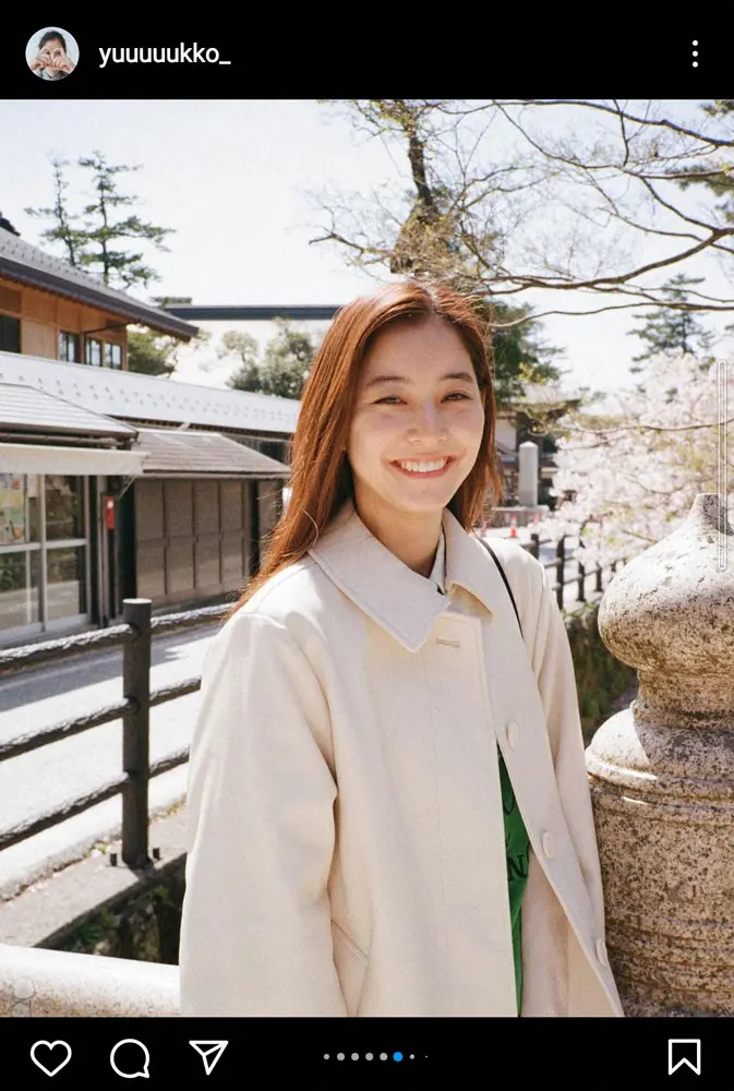 【画像・写真】新木優子　桜よりも美しい！満開の笑顔　フォロワー「めちゃめちゃかわいい」