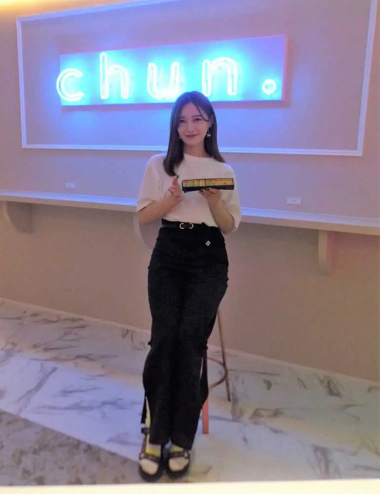 麻雀カフェ「chun.」のオープン1周年を記念した取材会を行った中田花奈
