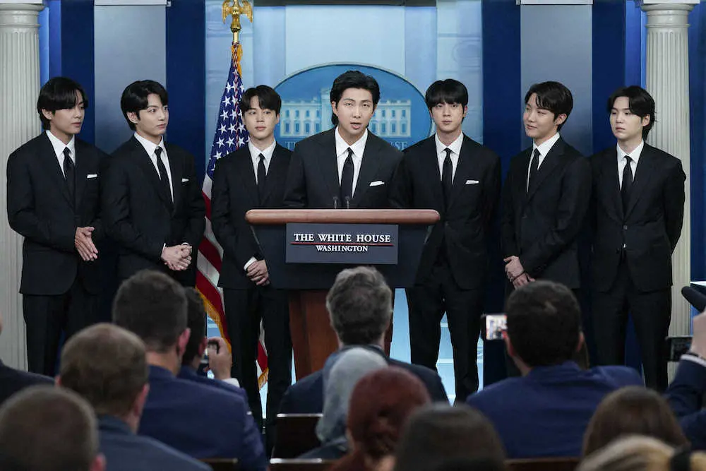 5月に米ホワイトハウスを訪問した韓国の音楽グループ「BTS」（AP）