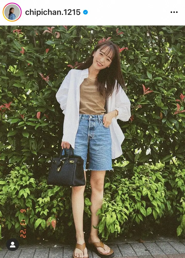 【画像・写真】近藤千尋　夫・ジャンポケ太田との「久々にツーショット」公開　ショーパンオシャレコーデで美脚も披露