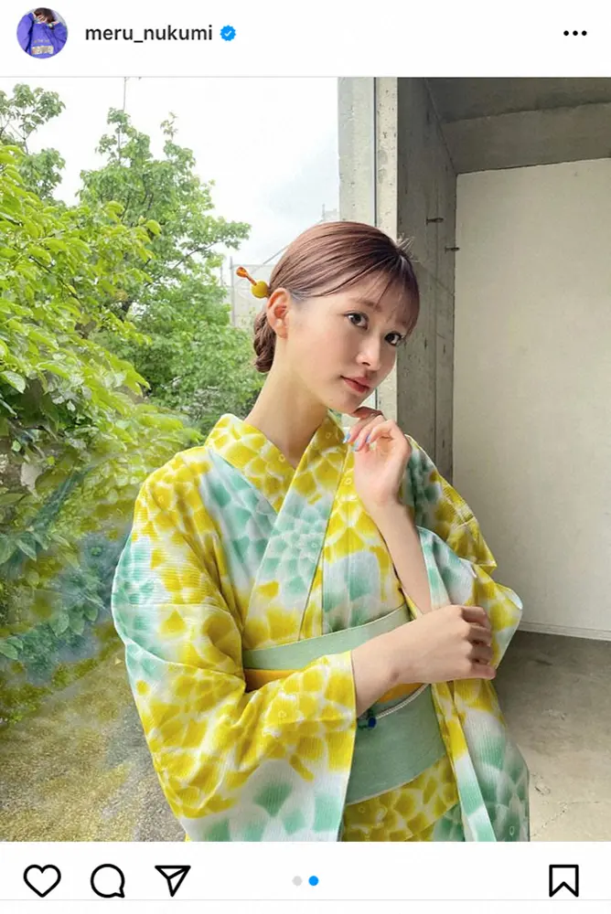 【画像・写真】めるる　爽やか浴衣姿に称賛続々「可愛すぎる」「夏だね～」「一緒に花火見たい」