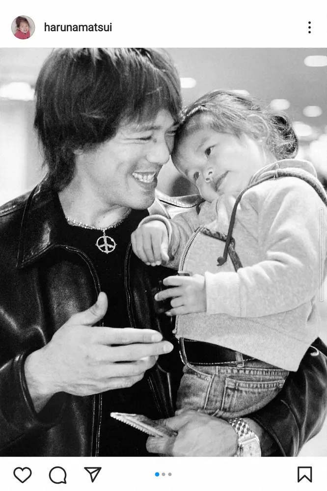 【画像・写真】松井遥南　父の西武・松井稼頭央ヘッドコーチとの幼少期2ショットに「お父様　めっちゃ格好いい」の声