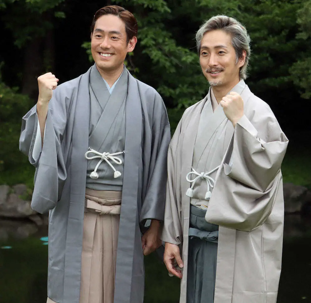 3年ぶりとなる平成中村座の公演を発表した中村勘九郎（左）と中村七之助