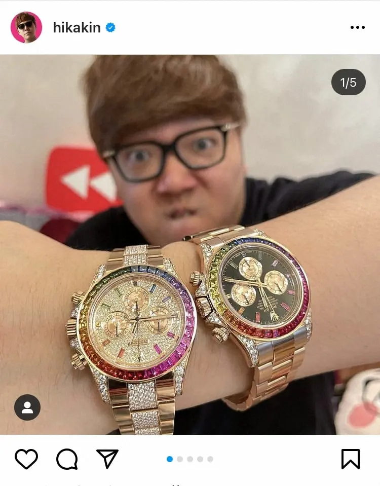 【画像・写真】ヒカキン“超豪華”時計コレクションを披露「現在価値は爆上がり中です!」