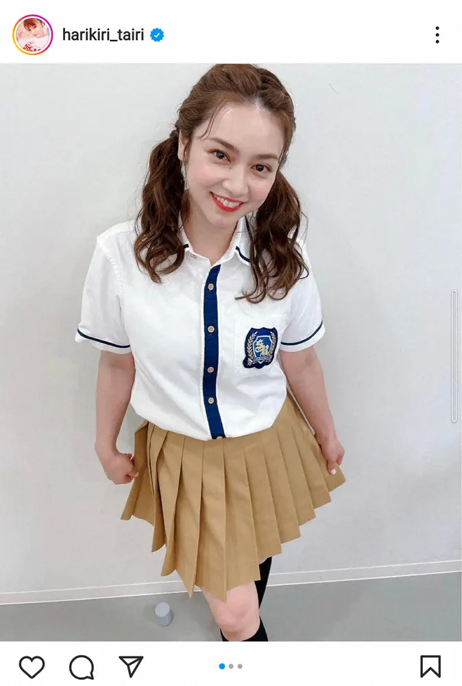 平愛梨公式インスタグラム Harikiri Tairi から スポニチ Sponichi Annex 芸能