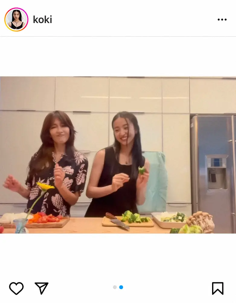 【画像・写真】Koki，　母・工藤静香とのノリノリクッキングに反響「なんて素敵な母娘」「踊り方がパパと重なる」の声