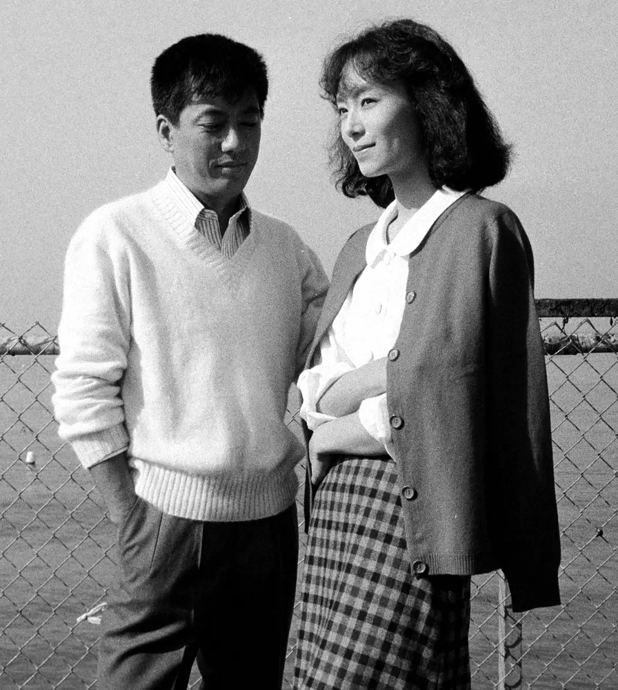 1983年、ドラマ「山河燃ゆ」の米国ロサンゼルスでのロケで、デートシーンを撮影した沢田研二と島田陽子さん