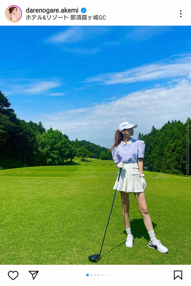 ダレノガレ明美 3ヶ月でスコア98 キュートなミニスカゴルフウエア姿に 可愛い 凄すぎる の声 スポニチ Sponichi Annex 芸能