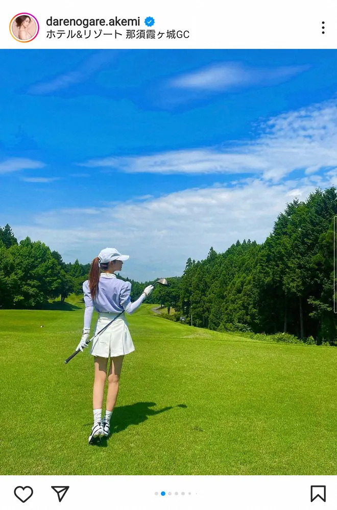 【画像・写真】ダレノガレ明美　「3ヶ月でスコア98！」キュートなミニスカゴルフウエア姿に「可愛い」「凄すぎる」の声