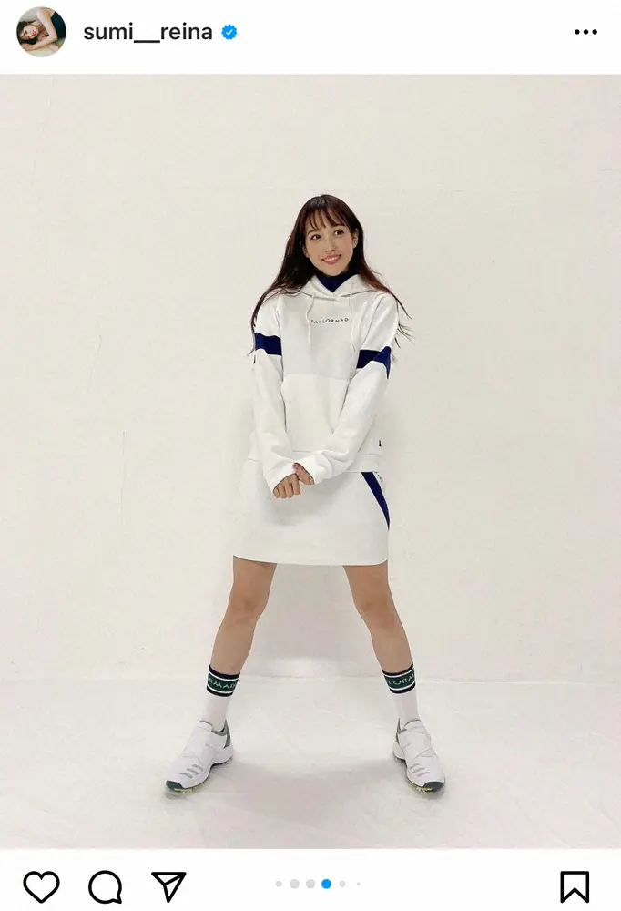 【画像・写真】鷲見玲奈　1万円ゴルフウェアのコーデ披露　「かわいすぎる」「とても素敵」と絶賛の声