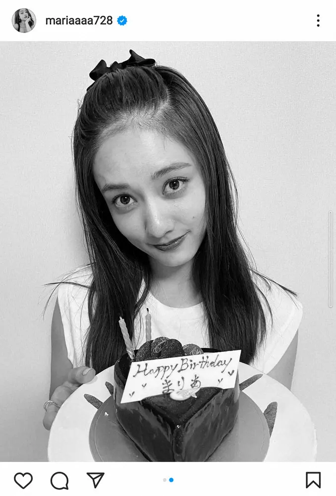 【画像・写真】谷まりあ　27歳誕生日に新木優子と仲良し2ショット「今年もゆうまり」「向かう所、敵無しの二人」