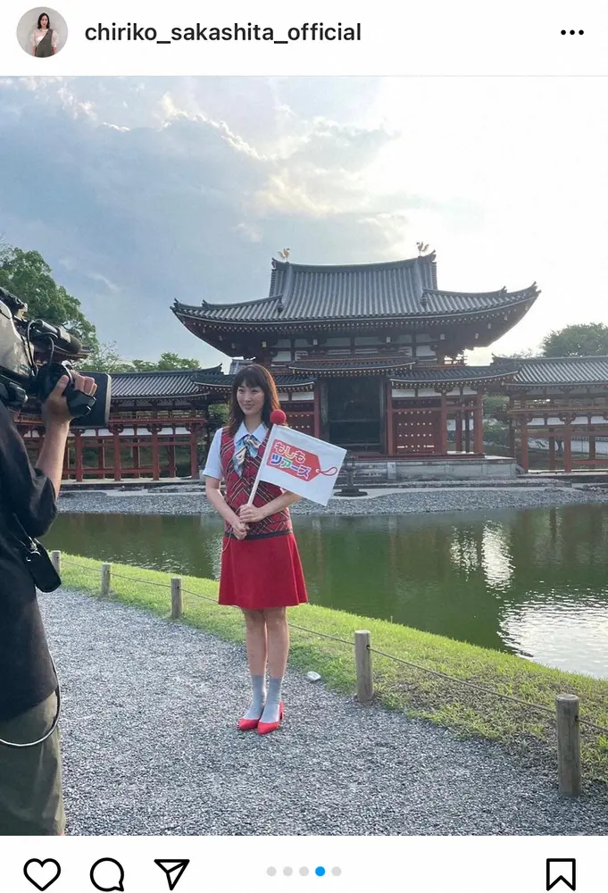 【画像・写真】坂下千里子　フジ「もしもツアーズ」“ミニスカガイド服”姿披露に「懐かしい」「脚がすごく奇麗」の声