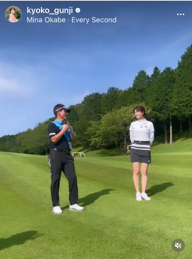 【画像・写真】日テレ・郡司恭子アナ　「永遠に見てられそう」ミニスカゴルフウエアでのロケ姿に「か、かわいすぎる」