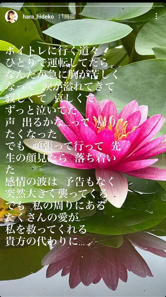 【画像・写真】原日出子「急に胸が苦しくなって　涙が溢れてきて」渡辺裕之さん急逝から3カ月　癒えぬ思い吐露