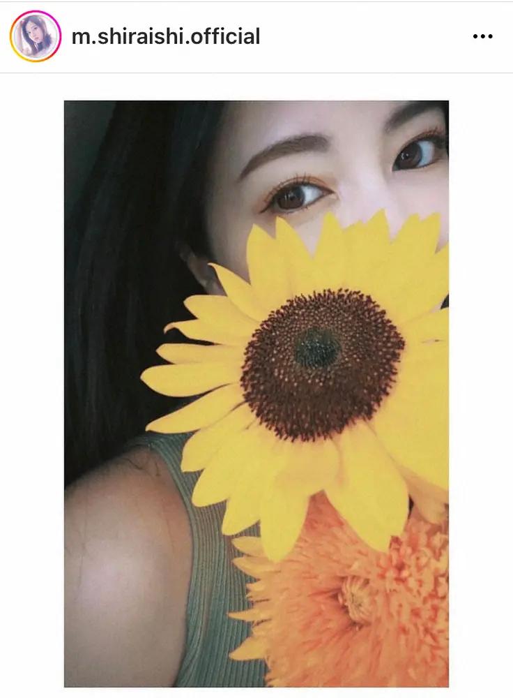 白石麻衣 1年に1回のひまわりとのコラボショットに 凄く絵になる 本物の女神様 最強です スポニチ Sponichi Annex 芸能