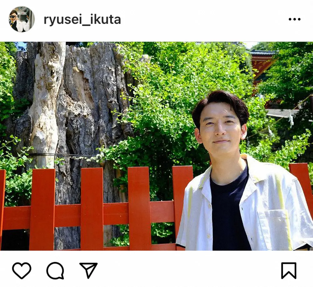 【画像・写真】フジ生田竜聖アナ　「歴史を感じます」鎌倉観光ショットで“源仲章”投稿に反響「お兄様の宣伝ですね？」