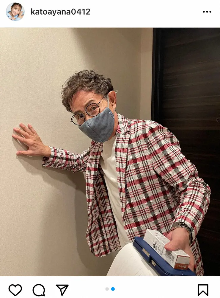 【画像・写真】加藤綾菜　夫・加藤茶の“壁ドンショット”披露に反響「まじかっこいい」「ますます若返ってる」の声