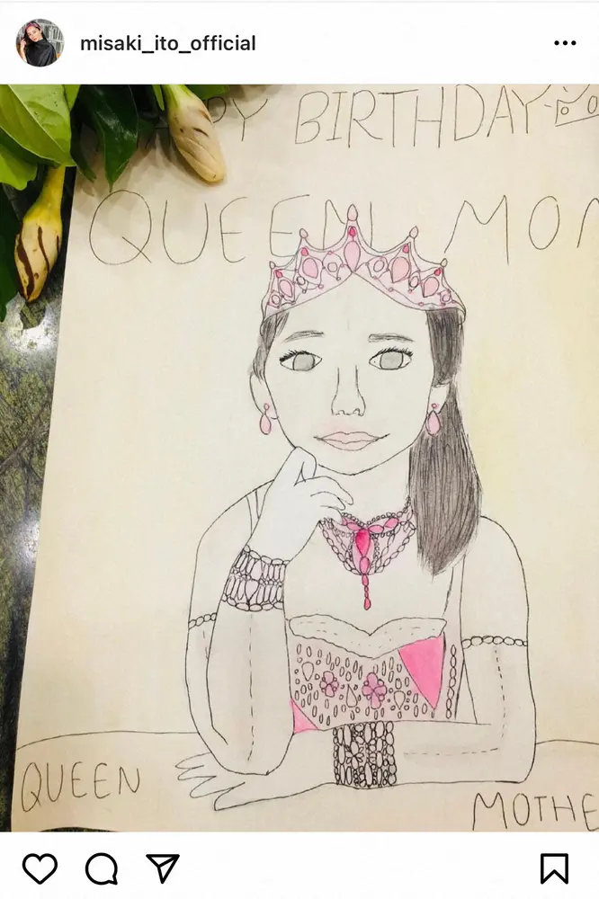 【画像・写真】伊東美咲　12歳長女が幼稚園時代に描いた絵　見事な筆致で寺社に奉納　黒柳徹子「すごいわね」と感心