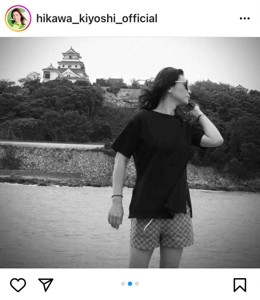 【画像・写真】氷川きよし　美脚映えるショーパン姿　“愛する父”と佐賀へ「それぞれの個性についてバトりました！」