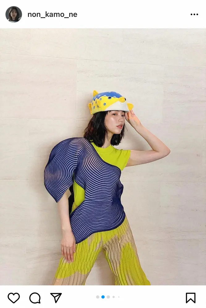 【画像・写真】のん「テンション上がりました」　さかなクンから贈られたハコフグ帽に「すギョイです」「完全にお魚」の声