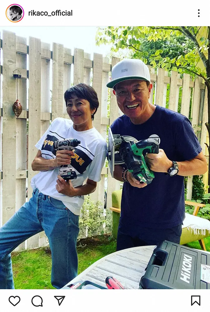 【画像・写真】RIKACO“DIY師匠”ヒロミと工具手に2ショット　「リフォーム楽しみ」「本当に職人さん」の声