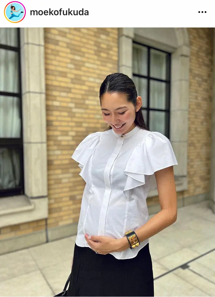 【画像・写真】初代バチェロレッテ・福田萌子　ぽっこりお腹のミニ丈マタニティーコーデに「妊婦さんには見えない」の声