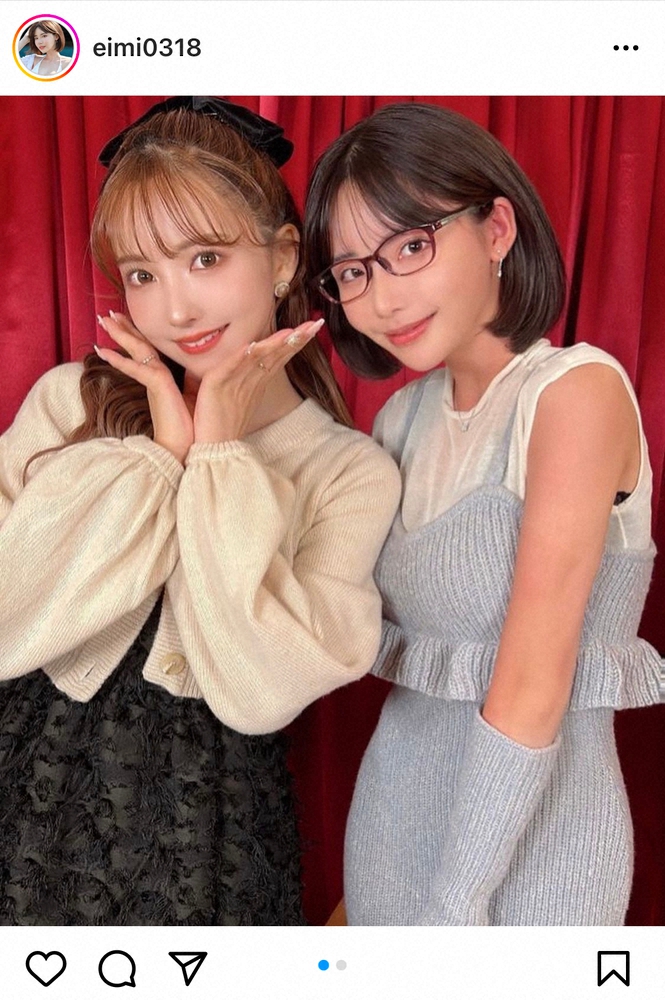 深田えいみ 三上悠亜との 最強 2ショット披露に反響 まじ神コラボ 中々見れない の声 スポニチ Sponichi Annex 芸能