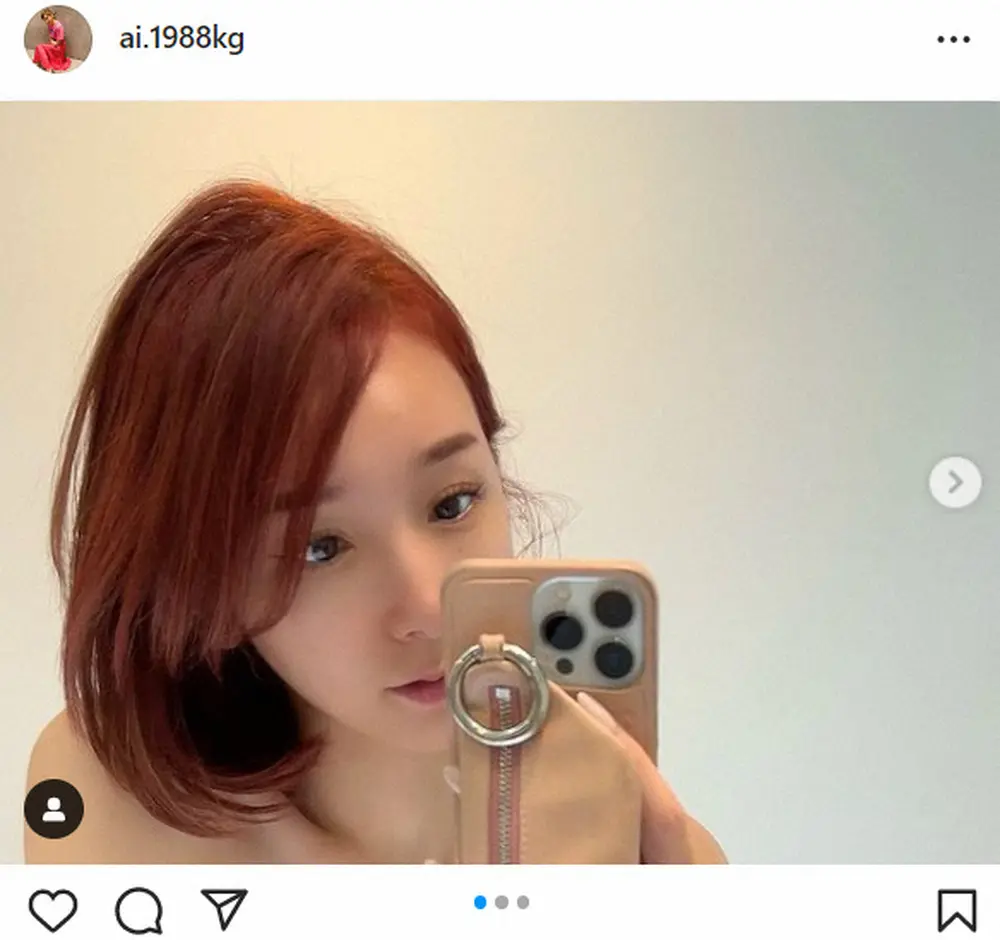 【画像・写真】加護亜依　赤のヘアカラーに　「アリエルみたい」「色っぽい」と絶賛の声