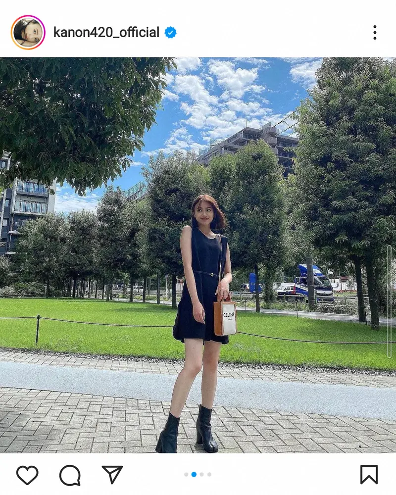 【画像・写真】野々村真の長女・香音　黒のミニワンピ姿披露に「スタイル良すぎ　おしゃれ」「美脚」「可愛い」の声