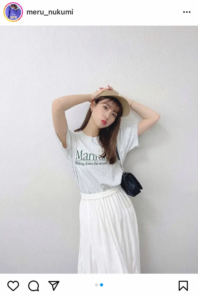 【画像・写真】めるる“Tシャツ着ておこう作戦”ショットに「寒くない？」「作戦成功してる？！」フォロワーつっこみ