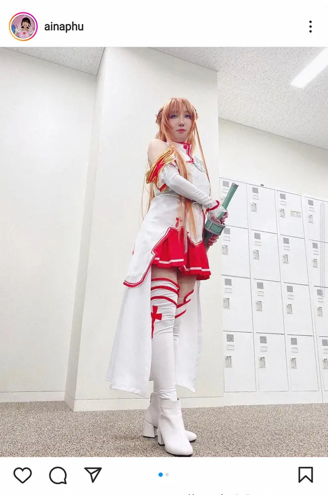 【画像・写真】あいなぷぅ　「ソードアート・オンライン」アスナのコスプレ姿に「キュートで良すぎる」「ソックリ」の声