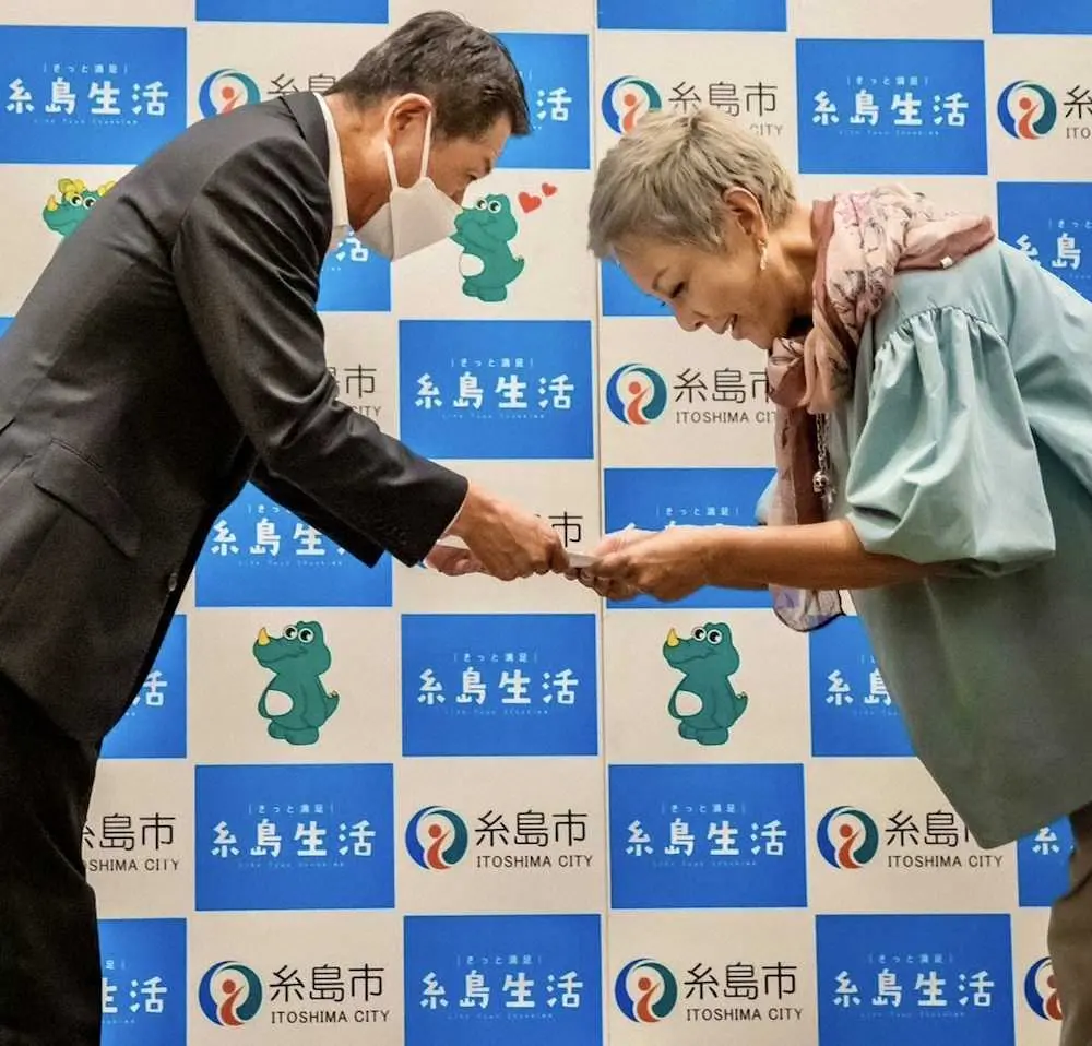 【画像・写真】池畑慎之介　糸島観光大使に就任「イメージアップと認知度向上に頑張ります」