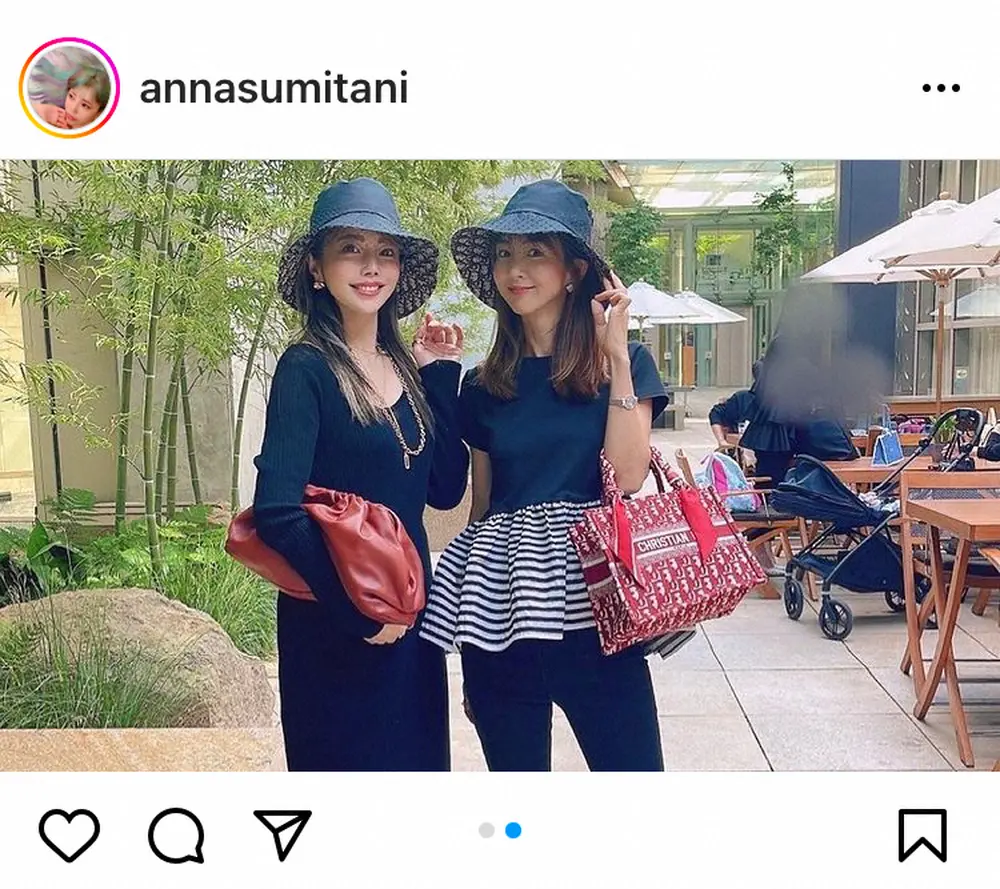 【画像・写真】住谷杏奈　ほしのあきとの「偶然のオソロ帽子」双子コーデ披露「20年前からキラキラが変わらない」