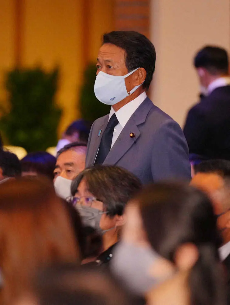 会に出席した麻生太郎氏 撮影 木村 揚輔 スポニチ Sponichi Annex 芸能