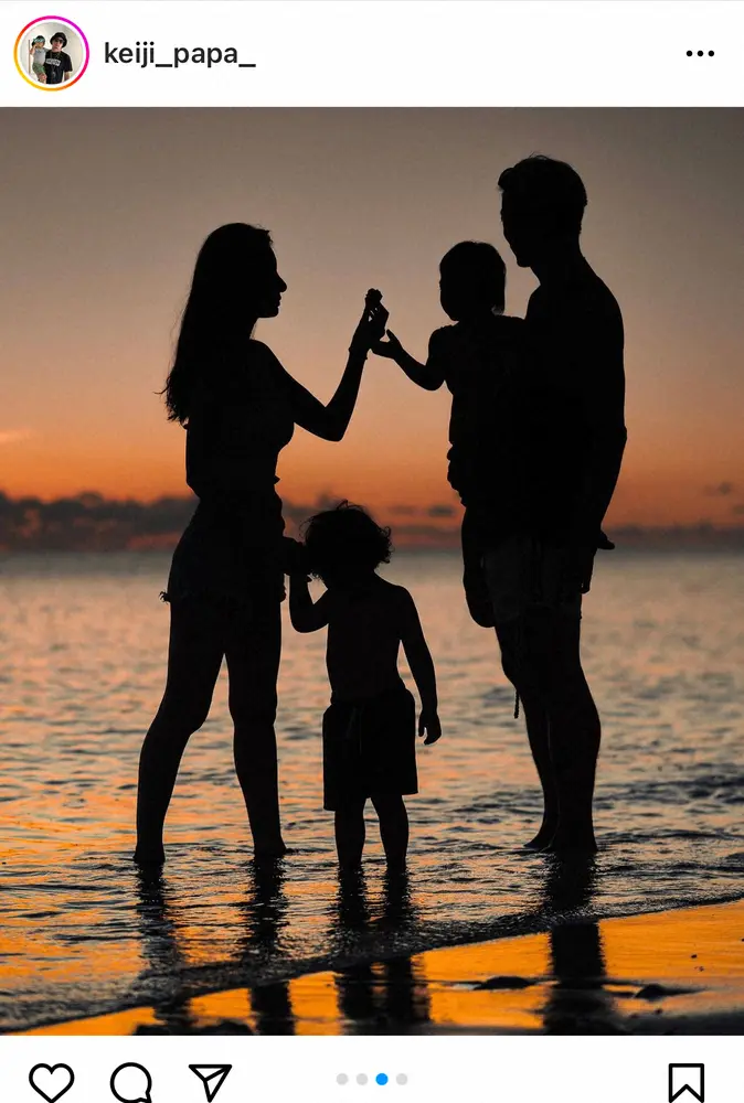 【画像・写真】黒木啓司　“絵になる”家族ショット披露に反響「シルエットまで美男美女」「素敵すぎて涙出た」の声